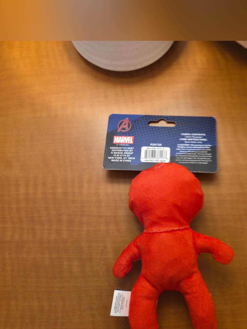 Marvel Iron Man Red and Yellow Plush Dog Toy - Picture 2 of 2